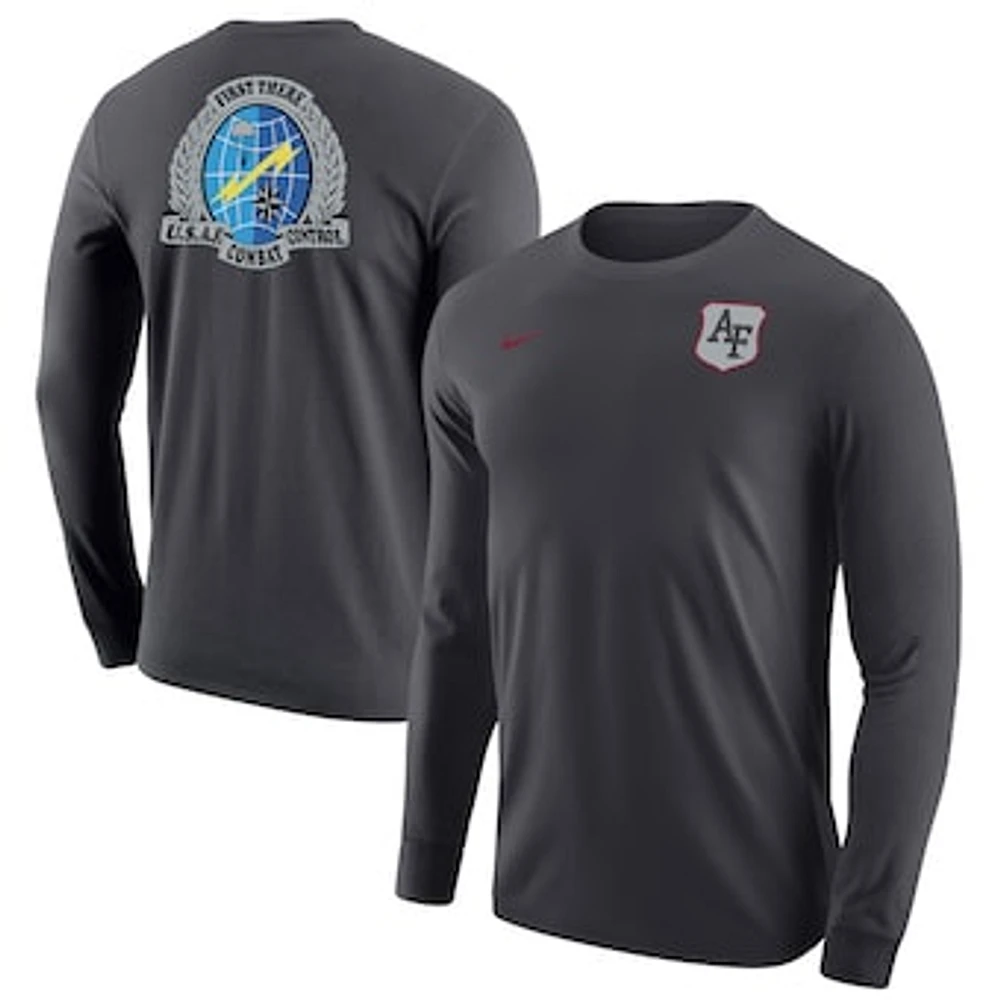 Men's Nike Anthracite Air Force Falcons Special Operations Command Long Sleeve T-Shirt