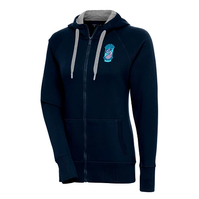 Women's Antigua Navy Forward Madison FC Victory Full-Zip Hoodie