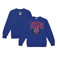 Women's Mitchell & Ness Royal Texas Rangers Cooperstown Collection Logo Pullover Sweatshirt