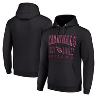 Unisex Starter Black Arizona Cardinals Throwback Logo Pullover Hoodie