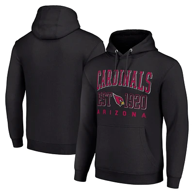 Unisex Starter Black Arizona Cardinals Throwback Logo Pullover Hoodie