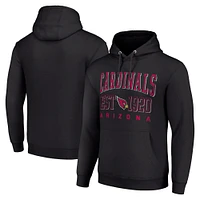 Unisex Starter Black Arizona Cardinals Throwback Logo Pullover Hoodie