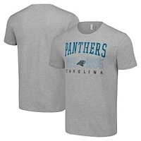 Men's Starter Heather Gray Carolina Panthers Throwback Logo T-Shirt