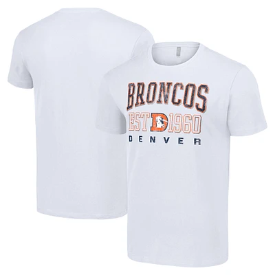 Men's Starter White Denver Broncos Throwback Logo T-Shirt