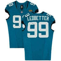 Jeremiah Ledbetter Jacksonville Jaguars Game-Used #99 Teal Jersey vs. Baltimore Ravens on December 17, 2023