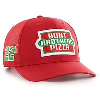 Men's '47  Red Joey Logano Hunt Brothers Pizza Triple Hit Corduroy Adjustable Hat