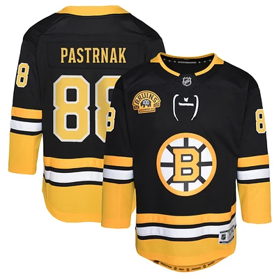 Youth David Pastrnak Black Boston Bruins 100th Anniversary Premier Player Jersey