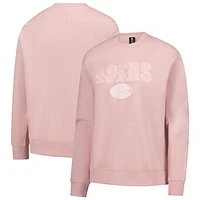 Women's New Era Pink San Francisco 49ers Cozy Pullover Sweatshirt