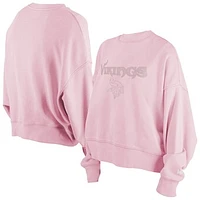 Women's New Era Pink Minnesota Vikings Cozy Pullover Sweatshirt