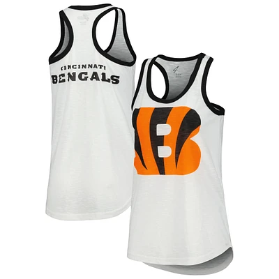 Women's G-III 4Her by Carl Banks White Cincinnati Bengals Tater Racerback Tank Top