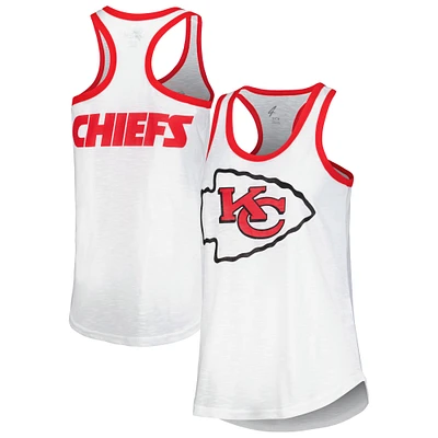 Women's G-III 4Her by Carl Banks White Kansas City Chiefs Tater Racerback Tank Top