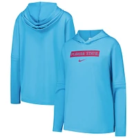 Women's Nike Turquoise Florida State Seminoles Lightweight Performance Long Sleeve Hoodie T-Shirt