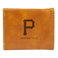Brown Pittsburgh Pirates Laser-Engraved Trifold Wallet
