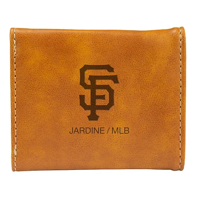 Brown San Francisco Giants Laser-Engraved Trifold Wallet