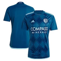 Men's adidas  Navy Sporting Kansas City 2024 Diamonds Our Forever Replica Jersey