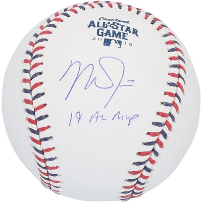 Mike Trout Los Angeles Angels Autographed 2019 ASG Logo Baseball with "19 AL MVP" Inscription