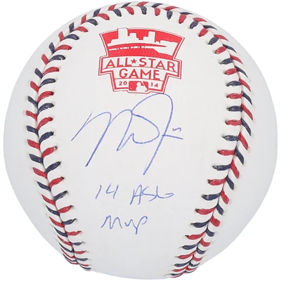 Mike Trout Los Angeles Angels Autographed 2014 ASG Logo Baseball with "14 ASG MVP" Inscription