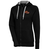 Women's Antigua Pepperdine Waves Victory Full-Zip Hoodie