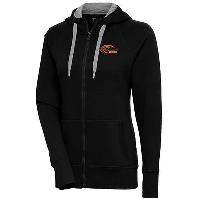 Women's Antigua Pepperdine Waves Victory Full-Zip Hoodie