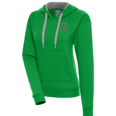 Women's Antigua  Kelly Green Dartmouth Big Victory Pullover Hoodie