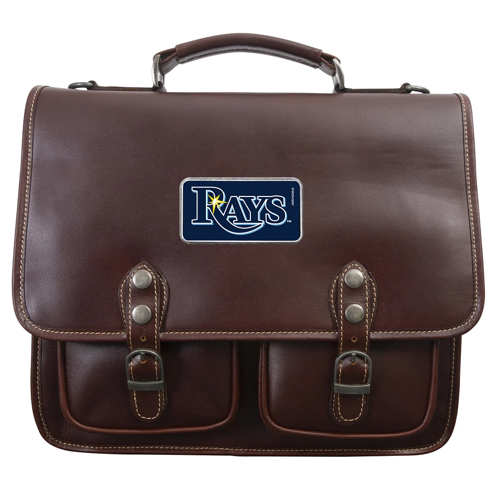 Brown Tampa Bay Rays Color Logo Plate Sabino Canyon Briefcase