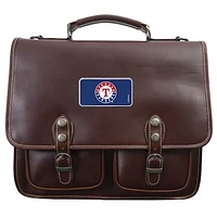 Brown Texas Rangers Color Logo Plate Sabino Canyon Briefcase