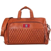 Tan Washington Nationals Color Logo Plate Bell Canyon Zurich Leather Duffel