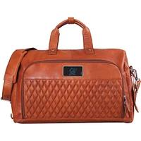 Tan Miami Marlins Color Logo Plate Bell Canyon Zurich Leather Duffel