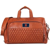 Tan Detroit Tigers Color Logo Plate Bell Canyon Zurich Leather Duffel
