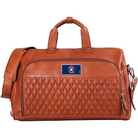Tan Houston Astros Color Logo Plate Bell Canyon Zurich Leather Duffel
