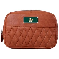 Tan Athletics Color Logo Plate Brea Canyon Zurich Leather Cross Body Bag