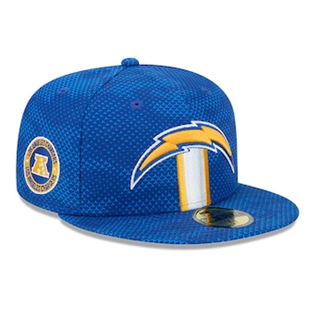 Men's New Era  Blue Los Angeles Chargers 2024 Sideline 59FIFTY Fitted Hat