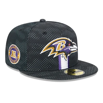 Men's New Era  Black Baltimore Ravens 2024 Sideline 59FIFTY Fitted Hat