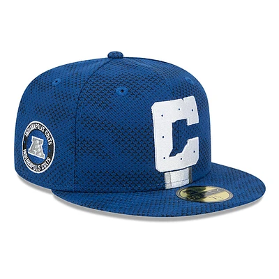 Men's New Era Royal Indianapolis Colts 2024 Sideline 59FIFTY Fitted Hat