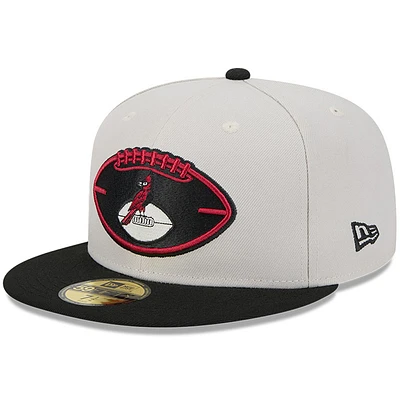 Men's New Era Stone/Black Arizona Cardinals 2024 Sideline Historic 59FIFTY Fitted Hat