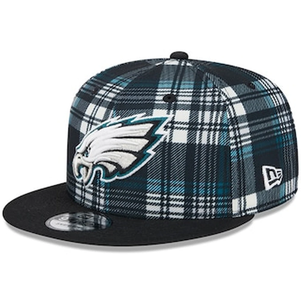 Men's New Era Black Philadelphia Eagles 2024 Sideline Statement 9FIFTY Snapback Hat