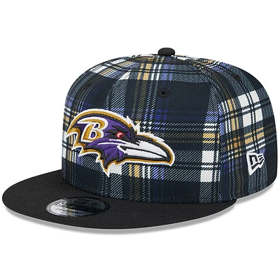 Men's New Era Black Baltimore Ravens 2024 Sideline Statement 9FIFTY Snapback Hat