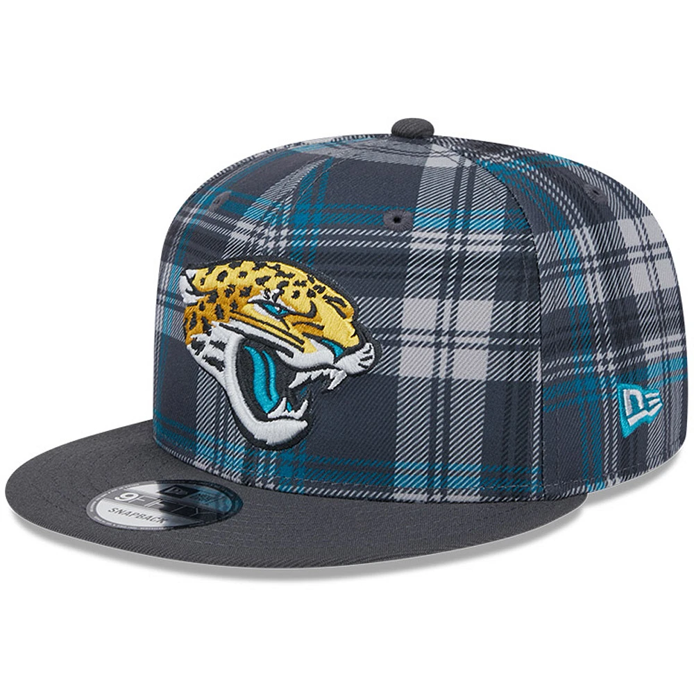 Men's New Era Gray Jacksonville Jaguars 2024 Sideline Statement 9FIFTY Snapback Hat