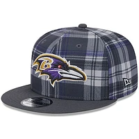 Men's New Era Gray Baltimore Ravens 2024 Sideline Statement 9FIFTY Snapback Hat