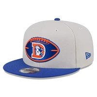 Men's New Era Stone/Royal Denver Broncos 2024 Sideline Historic 9FIFTY Snapback Hat