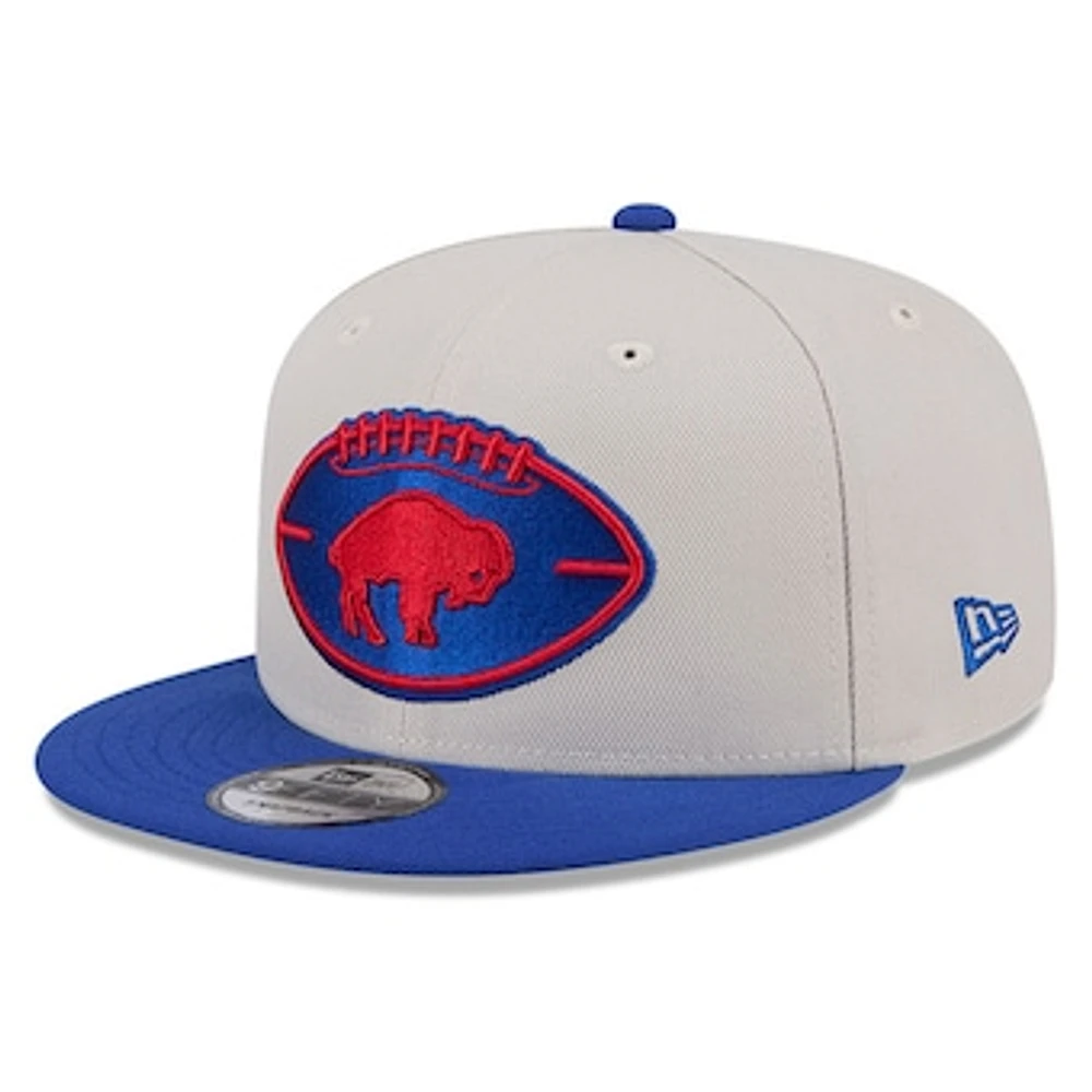 Men's New Era Stone/Royal Buffalo Bills 2024 Sideline Historic 9FIFTY Snapback Hat