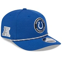 Men's New Era Royal Indianapolis Colts 2024 Sideline 9SEVENTY Stretch-Snap Hat