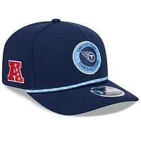 Men's New Era Navy Tennessee Titans 2024 Sideline 9SEVENTY Stretch-Snap Hat