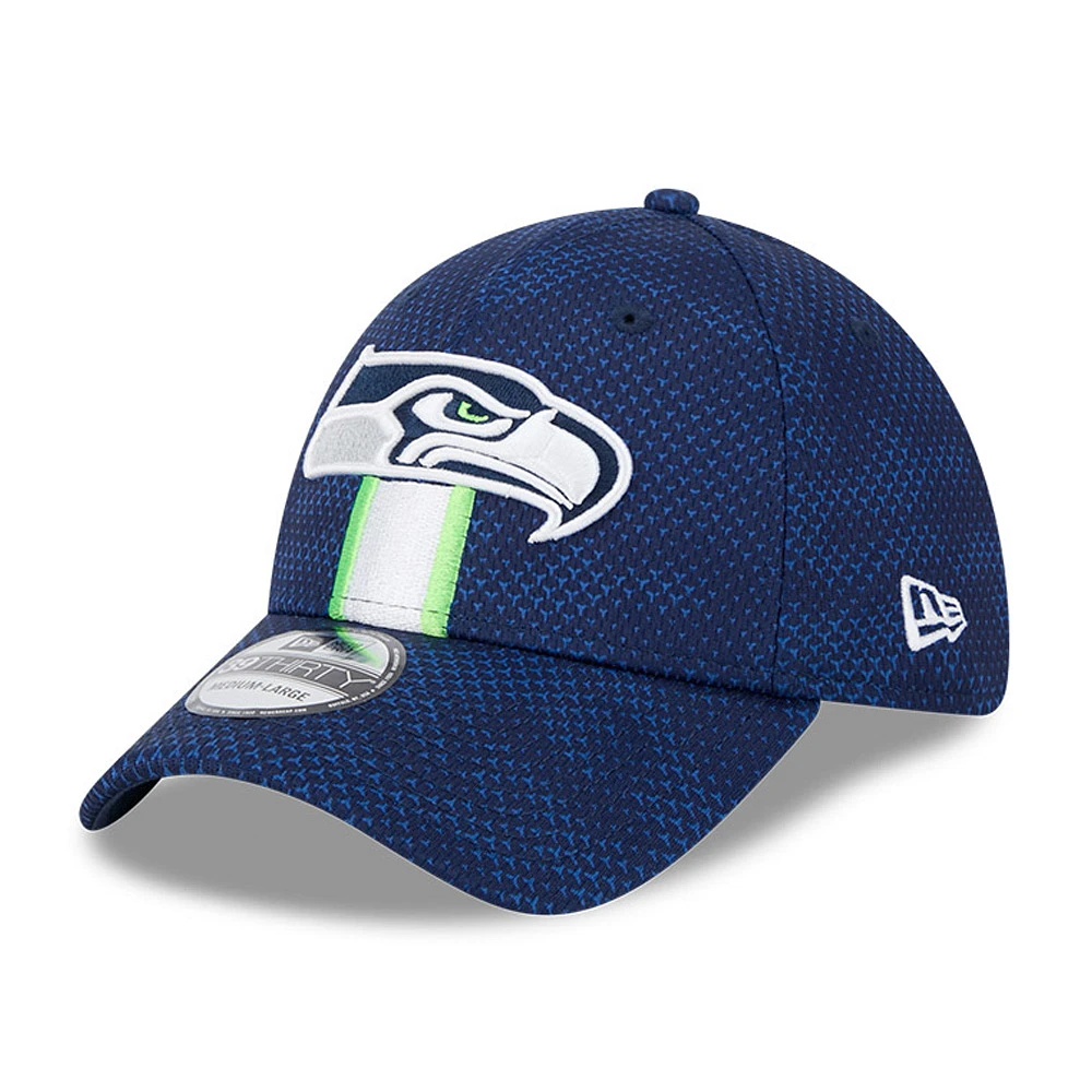 Men's New Era College Navy Seattle Seahawks 2024 Sideline 39THIRTY Flex Hat