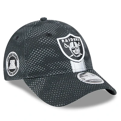 Men's New Era Black Las Vegas Raiders 2024 Sideline 9FORTY Stretch-Snap Hat