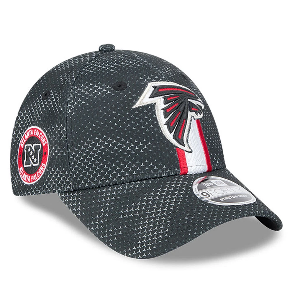 Men's New Era Black Atlanta Falcons 2024 Sideline 9FORTY Stretch-Snap Hat