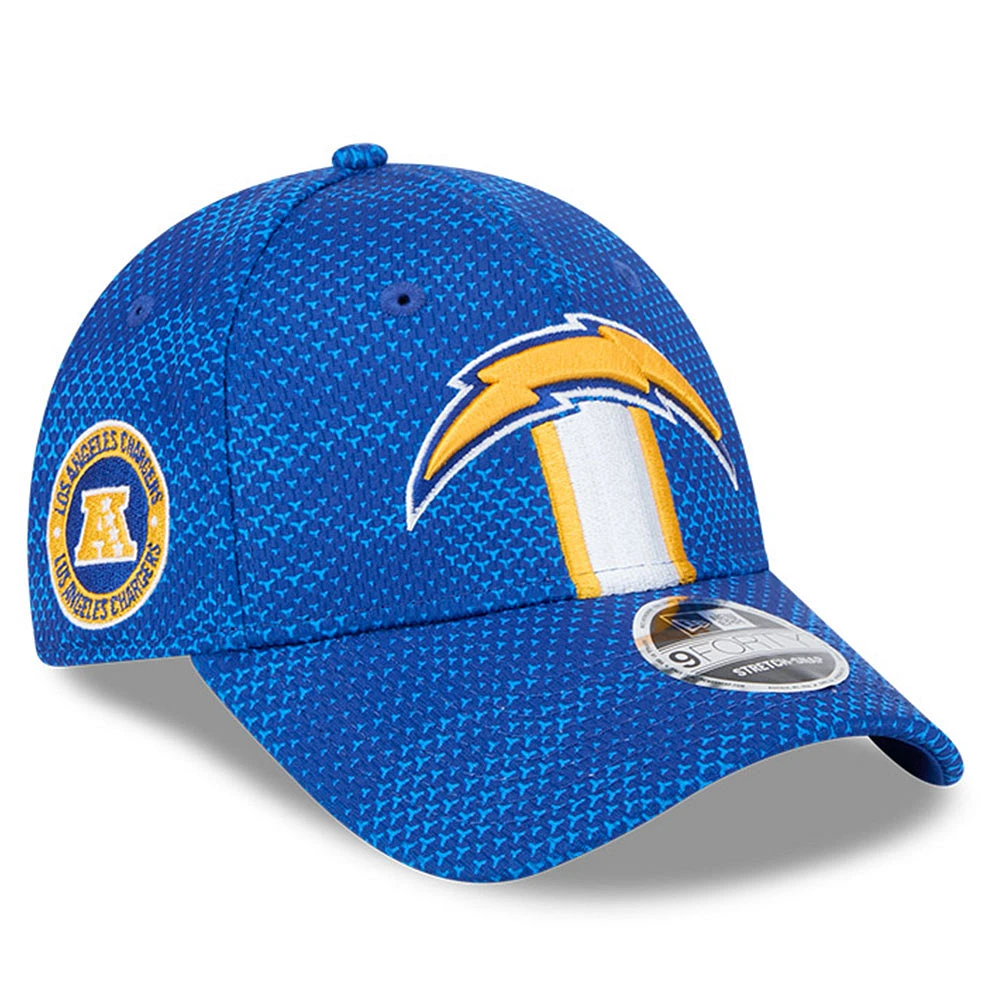 Men's New Era Blue Los Angeles Chargers 2024 Sideline 9FORTY Stretch-Snap Hat