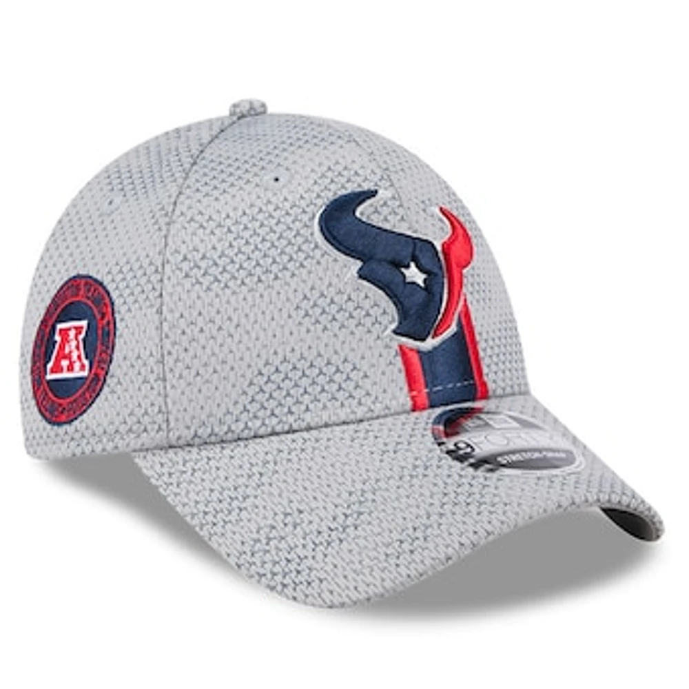 Men's New Era Gray Houston Texans 2024 Sideline 9FORTY Stretch-Snap Hat