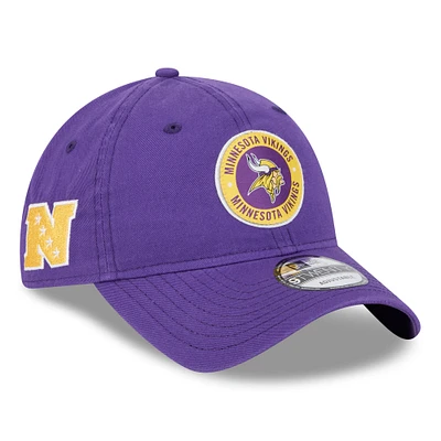 Men's New Era Purple Minnesota Vikings 2024 Sideline 9TWENTY Adjustable Hat