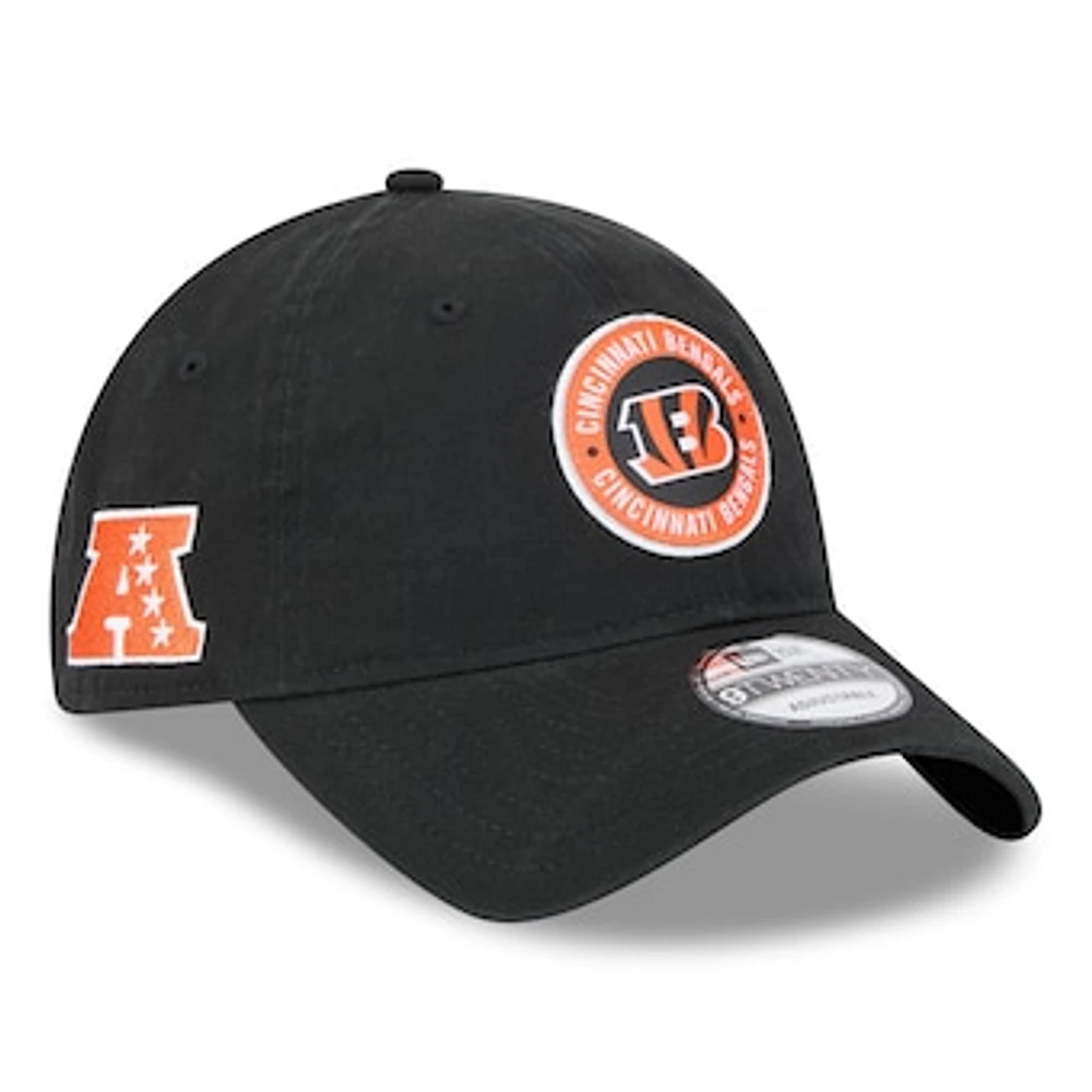 Men's New Era Black Cincinnati Bengals 2024 Sideline 9TWENTY Adjustable Hat